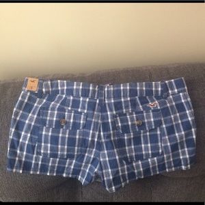Hollister Blue Plaid Shorts
